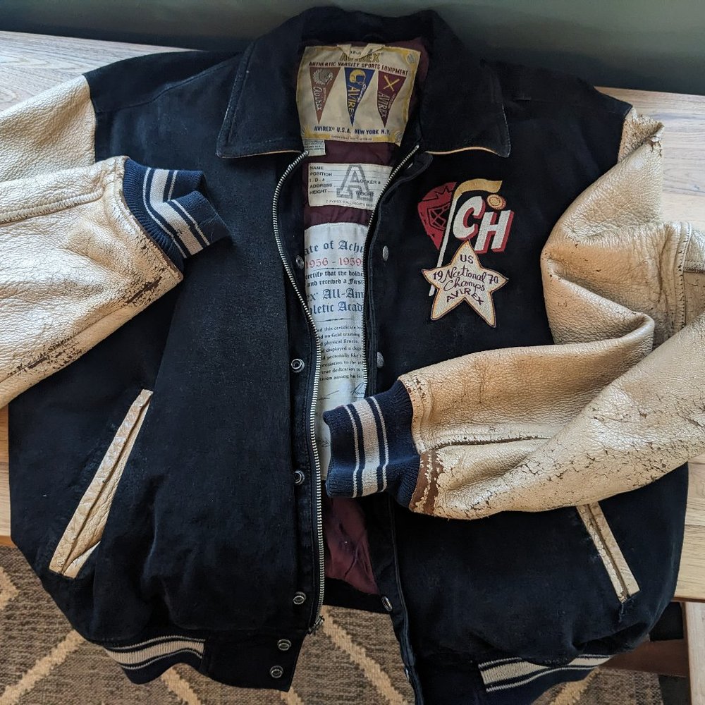 Vintage 70s Letterman Embroidered Jacket